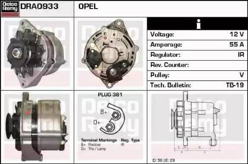 Remy DRA0933 - Alternator autospares.lv