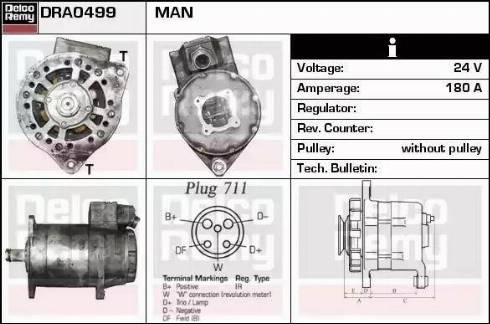 Remy DRA0499 - Alternator autospares.lv