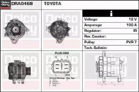 Remy DRA0468 - Alternator autospares.lv