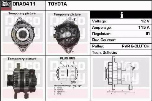 Remy DRA0411 - Alternator autospares.lv