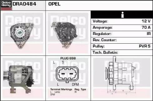 Remy DRA0484 - Alternator autospares.lv