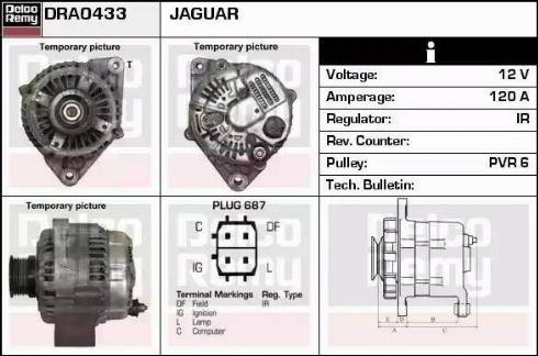 Remy DRA0433 - Alternator autospares.lv