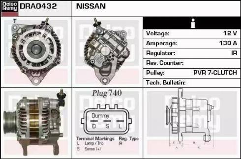 Remy DRA0432 - Alternator autospares.lv