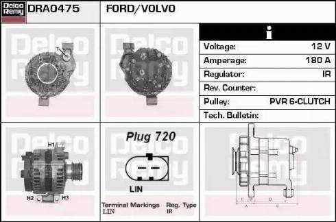 Remy DRA0475 - Alternator autospares.lv