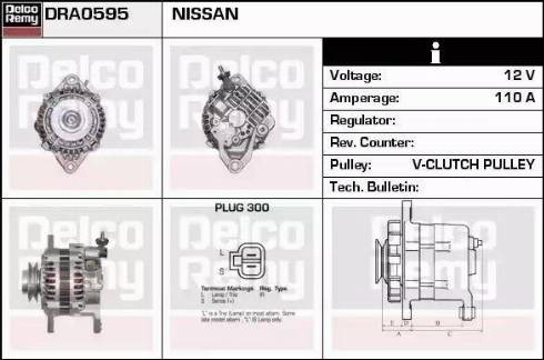 Remy DRA0595 - Alternator autospares.lv