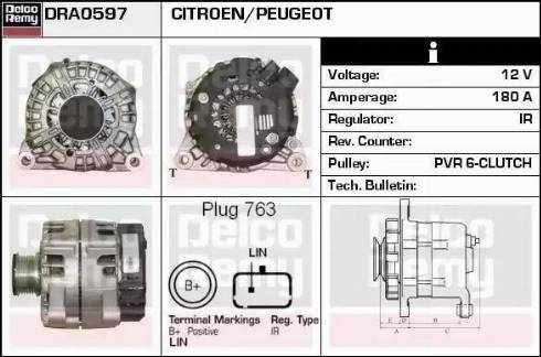 Remy DRA0597 - Alternator autospares.lv