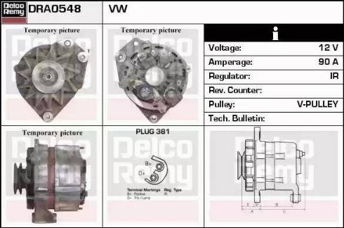 Remy DRA0548 - Alternator autospares.lv