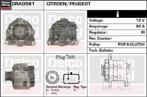 Remy DRA0581 - Alternator autospares.lv