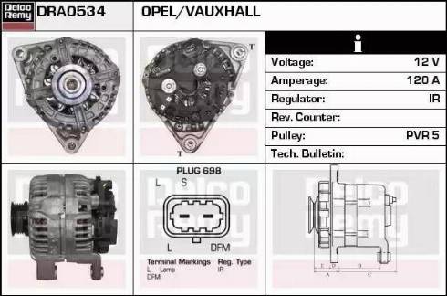 Remy DRA0534 - Alternator autospares.lv