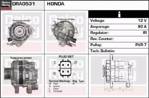 Remy DRA0531 - Alternator autospares.lv