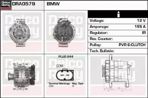 Remy DRA0579 - Alternator autospares.lv