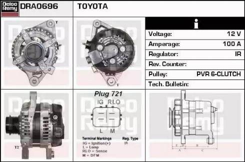 Remy DRA0696 - Alternator autospares.lv