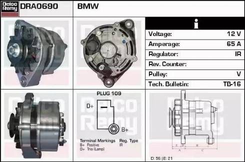 Remy DRA0690 - Alternator autospares.lv