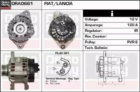 Remy DRA0661 - Alternator autospares.lv