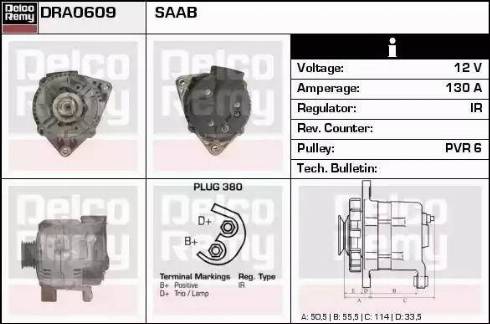 Remy DRA0609 - Alternator autospares.lv