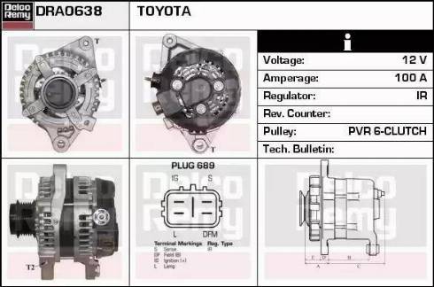 Remy DRA0638 - Alternator autospares.lv