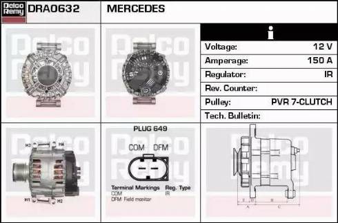 Remy DRA0632 - Alternator autospares.lv