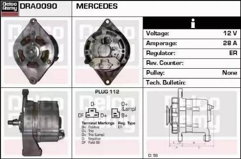 Remy DRA0090 - Alternator autospares.lv