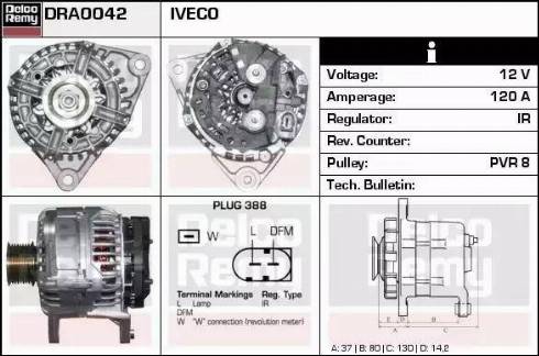 Remy DRA0042 - Alternator autospares.lv