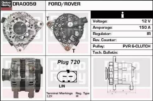 Remy DRA0059 - Alternator autospares.lv