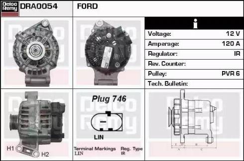 Remy DRA0054 - Alternator autospares.lv