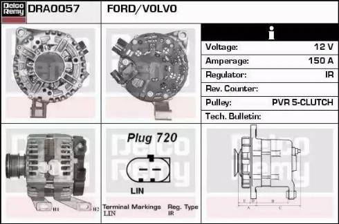 Remy DRA0057 - Alternator autospares.lv