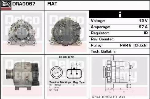 Remy DRA0067 - Alternator autospares.lv