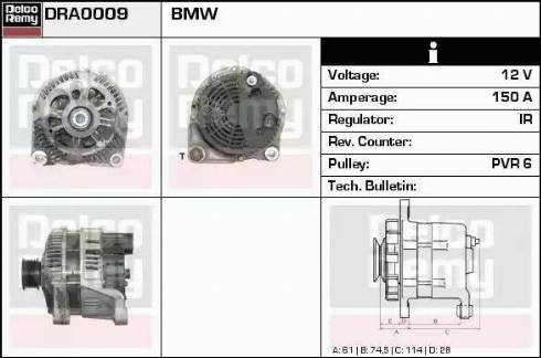 Remy DRA0009 - Alternator autospares.lv