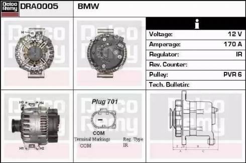 Remy DRA0005 - Alternator autospares.lv