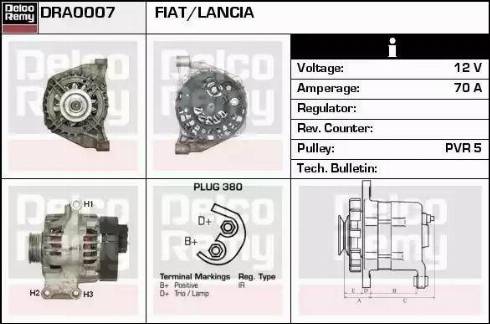 Remy DRA0007 - Alternator autospares.lv