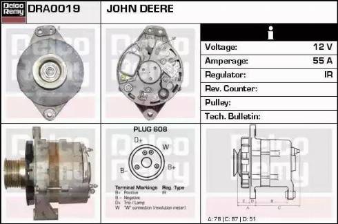 Remy DRA0019 - Alternator autospares.lv