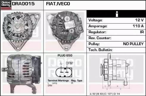 Remy DRA0015 - Alternator autospares.lv