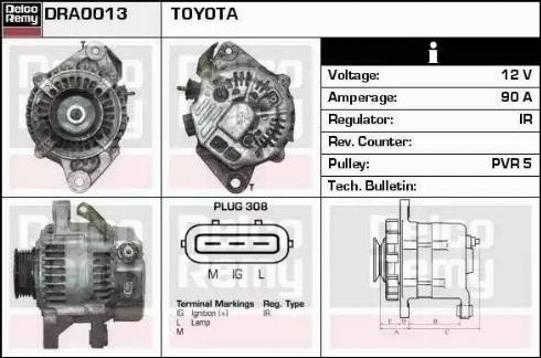 Remy DRA0013 - Alternator autospares.lv