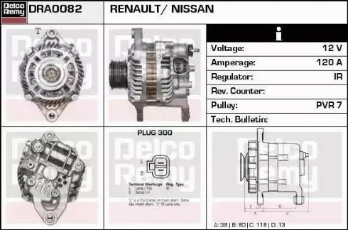 Remy DRA0082 - Alternator autospares.lv