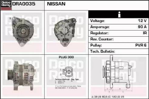 Remy DRA0035 - Alternator autospares.lv