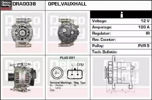 Remy DRA0038 - Alternator autospares.lv