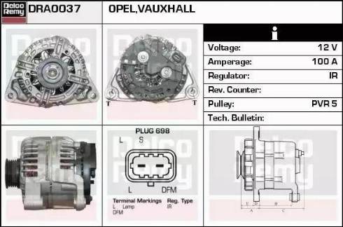 Remy DRA0037 - Alternator autospares.lv