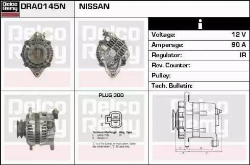 Remy DRA0145N - Alternator autospares.lv