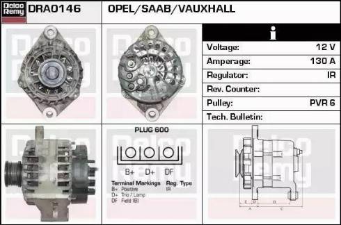 Remy DRA0146 - Alternator autospares.lv