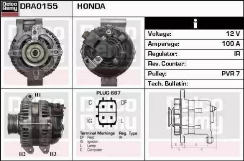 Remy DRA0155 - Alternator autospares.lv