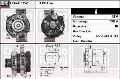 Remy DRA0152 - Alternator autospares.lv