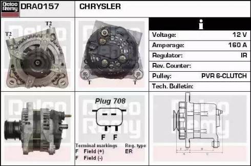 Remy DRA0157 - Alternator autospares.lv