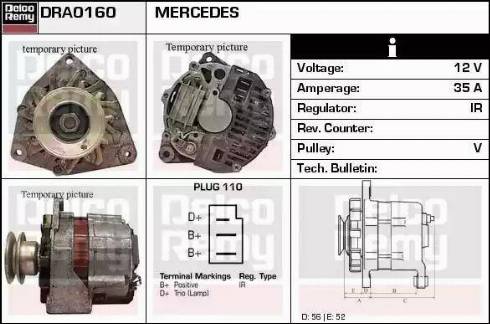 Remy DRA0160 - Alternator autospares.lv