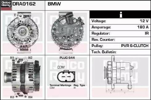 Remy DRA0162 - Alternator autospares.lv