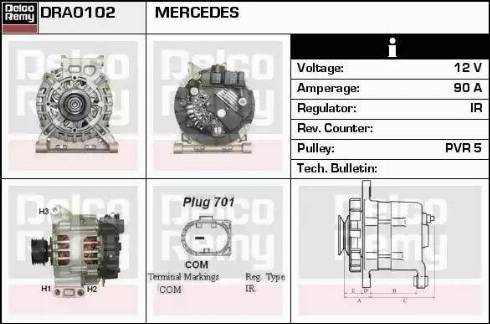 Remy DRA0102 - Alternator autospares.lv