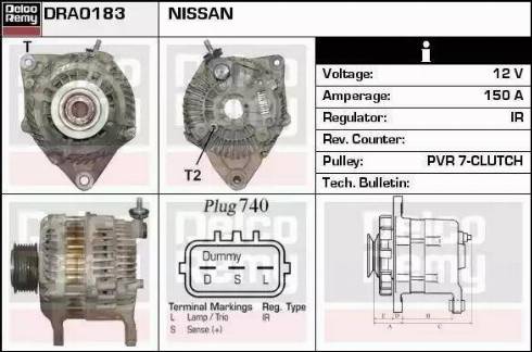 Remy DRA0183 - Alternator autospares.lv