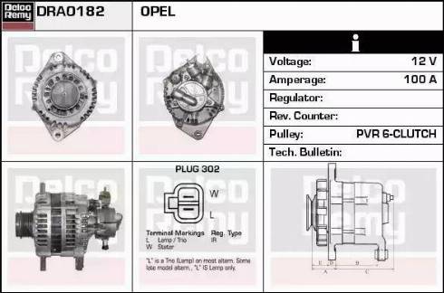 Remy DRA0182 - Alternator autospares.lv