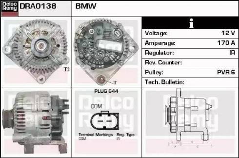 Remy DRA0138 - Alternator autospares.lv