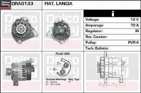 Remy DRA0133 - Alternator autospares.lv