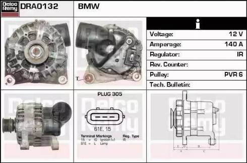 Remy DRA0132 - Alternator autospares.lv